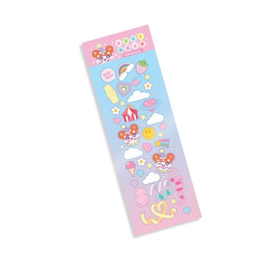 Beep Beep Stationary Sticker Sheet Pack