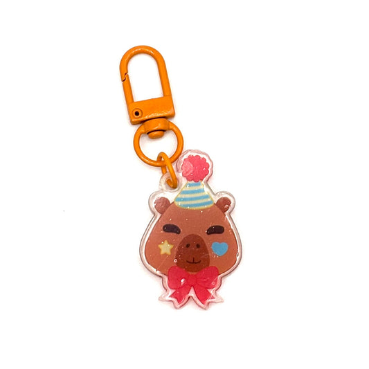 Clown Capybara mini-keychains