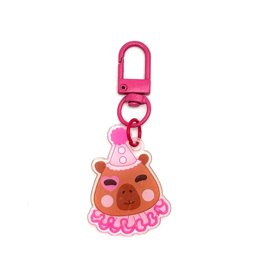 Clown Capybara mini-keychains