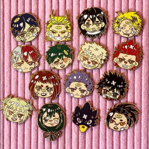 BNHA Set of 10 - Best Classic High Quality Enamel Bags And Jacket Pin