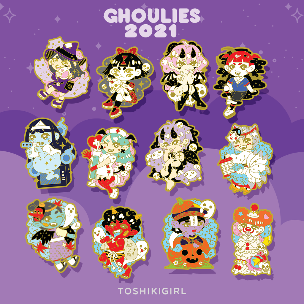 Gacha Ghoulies BOX SET - Best Great Quality Enamel Pin Collection Set 