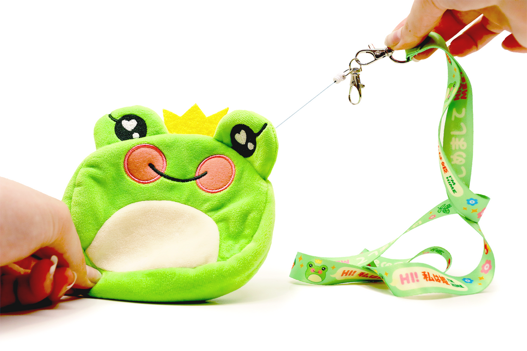 Unique Ultra High Strenght Froggy Hime Plush Wallet + Lanyard